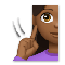 Deaf Woman- Medium-Dark Skin Tone emoji on LG